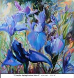 From the Spring Garden, Irises-5, Oil on Canvas